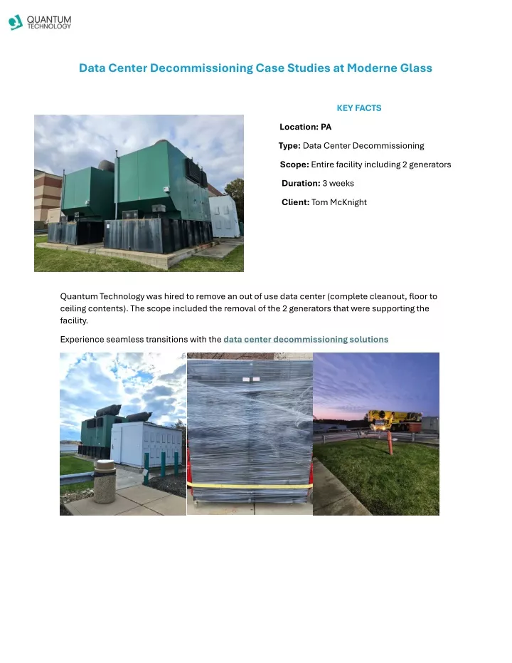 data center decommissioning case studies