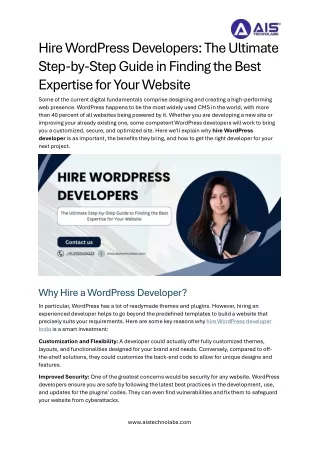 hire wordpress developers the ultimate step