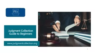 Judgment Collection Guide to Beginners