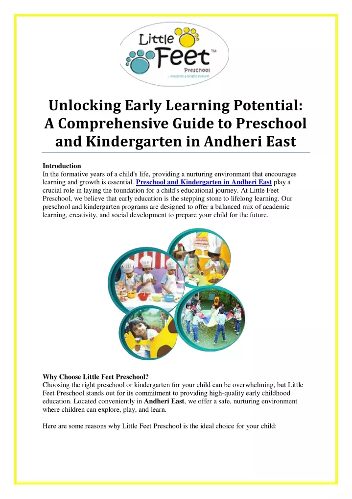 unlocking early learning potential