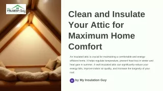 clean and insulate your attic for maximum home