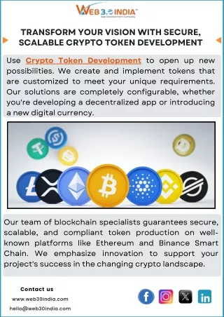 Transform Your Vision with Secure, Scalable Crypto Token Development