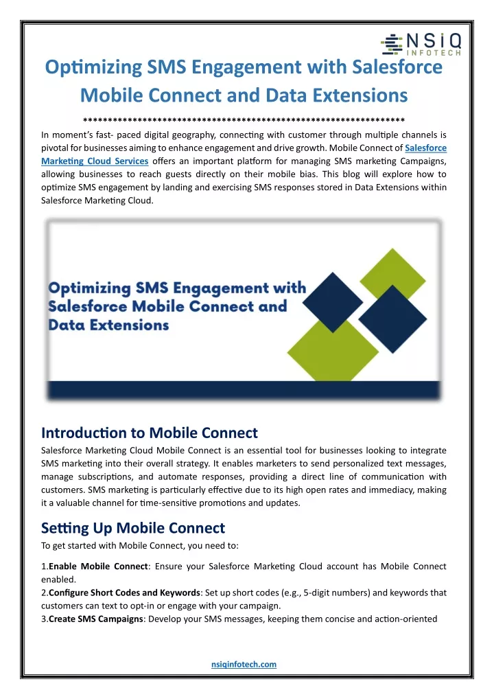 optimizing sms engagement with salesforce mobile