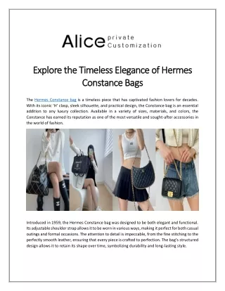 Explore the Timeless Elegance of Hermes Constance Bags
