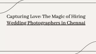 Why hire a professional wedding photographer in Chennai