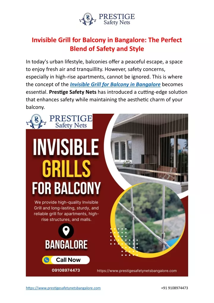 invisible grill for balcony in bangalore