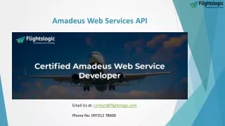 Amadeus Web Services API