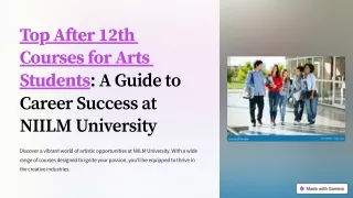 Top After 12th Courses for Arts Students: A Guide to Career Success