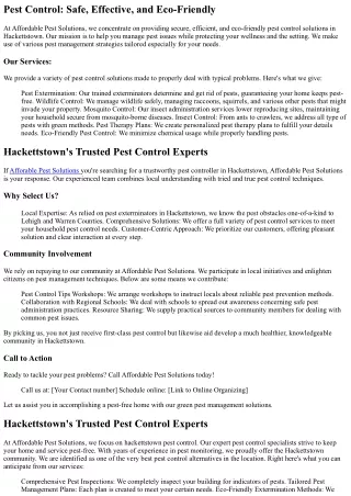 Pest Control Hackettstown