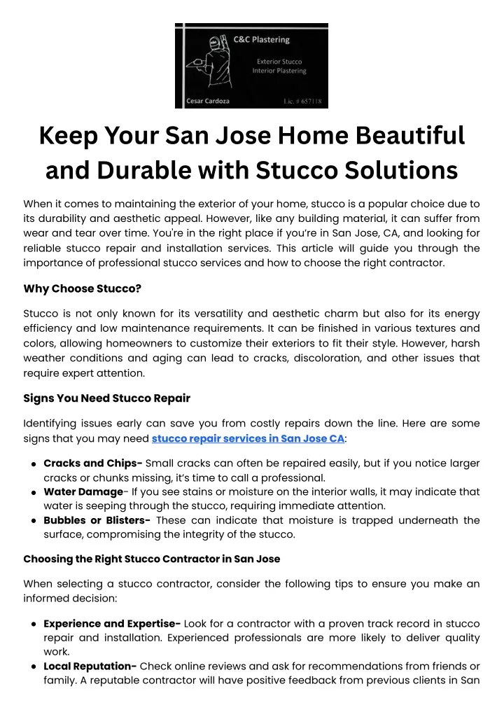 keep your san jose home beautiful and durable