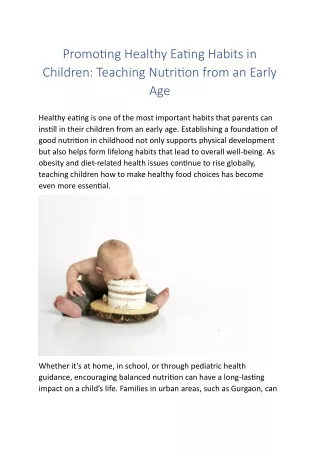 Promoting Healthy Eating Habits in Children