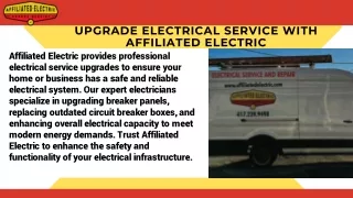 upgrade electrical service with affiliated