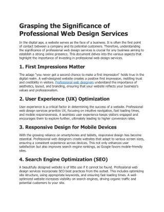 grasping the significance of professional