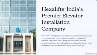 Elevator Company in India Building Strong Foundations with Quality Lifts