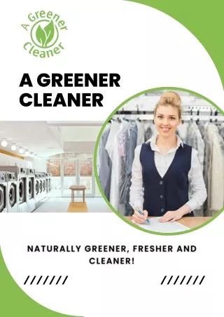 Best Cleaners in Jacksonville, FL - A Greener Cleaner