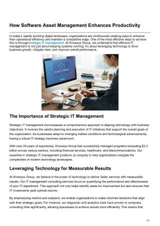 How Software Asset Management Enhances Productivity