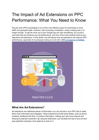 The Impact of Ad Extensions on PPC Performance: What You Need to Know