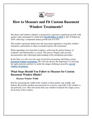 How to Measure and Fit Custom Basement Window Treatments