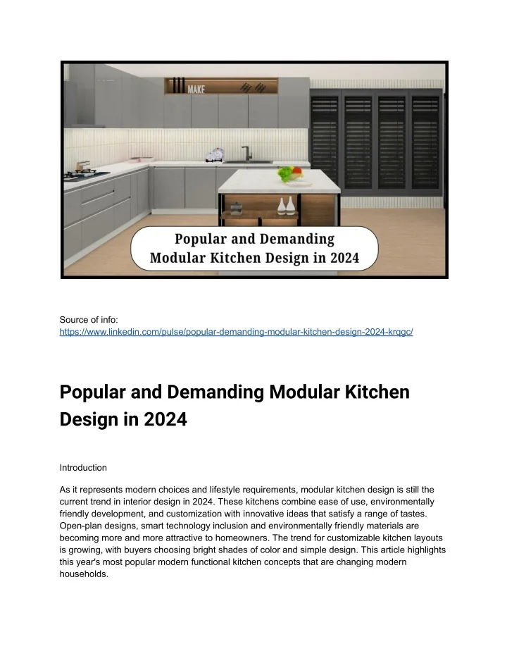 PPT - Popular and Demanding Modular Kitchen Design in 2024 PowerPoint ...