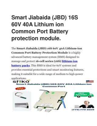 DALY BMS 3S 12V Lithium ion 30A Common Port Battery protection module
