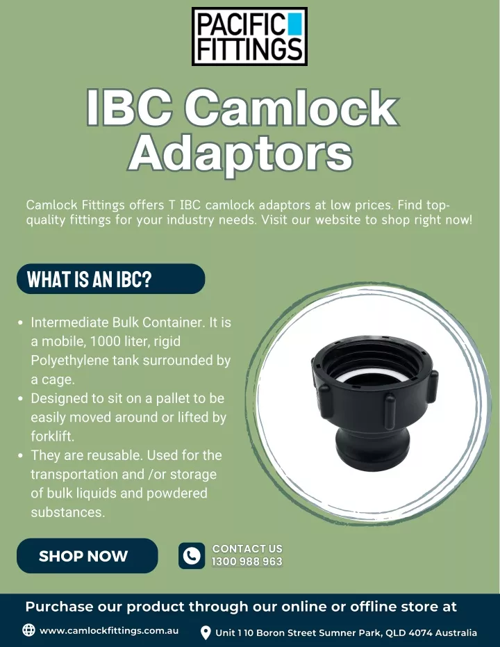 ibc camlock adaptors adaptors