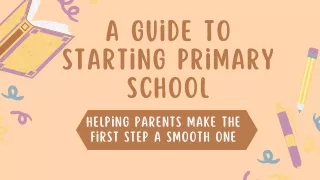 a guide to starting primary school