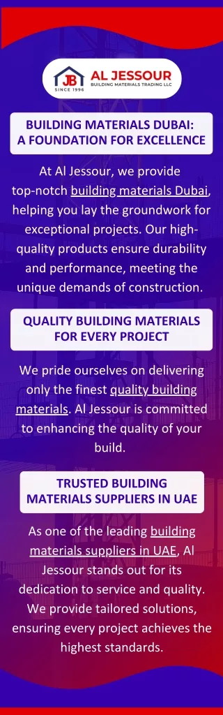 building materials dubai a foundation