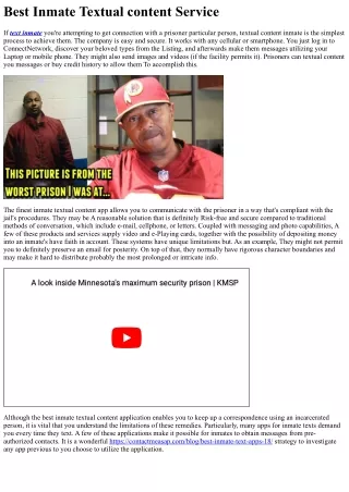 best inmate textual content service