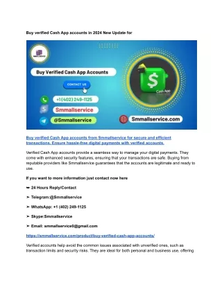 Buy verified Cash App accounts in 2024 New Update for