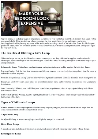Cheer up your Child's Space with a Fun Kid's Lamp