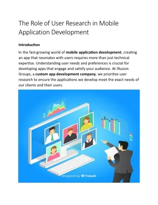 the role of user research in mobile application