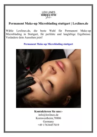 Permanent Make-up Microblading stuttgart  Lexlines.de