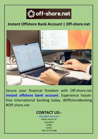 Instant Offshore Bank Account  Off-shore.net