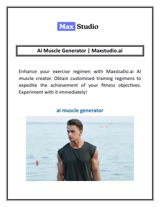 Ai Muscle Generator | Maxstudio.ai