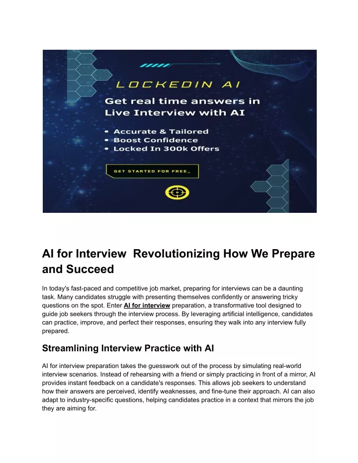 ai for interview revolutionizing how we prepare