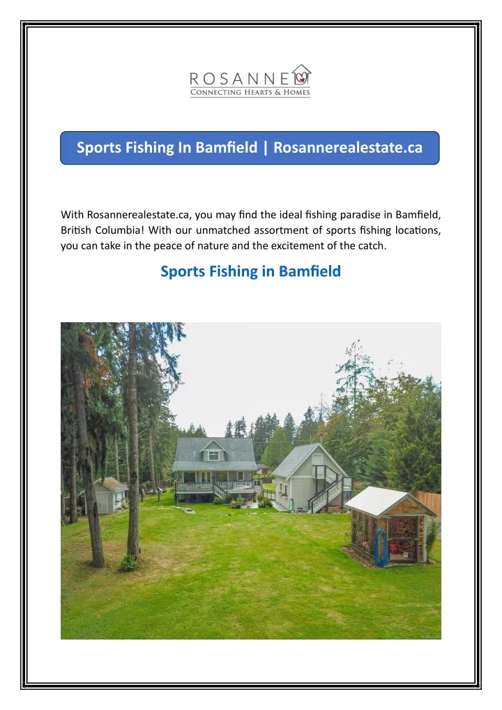 sports fishing in bamfield rosannerealestate ca