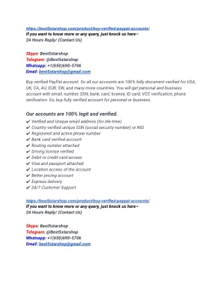 Buy Verified PayPal Account