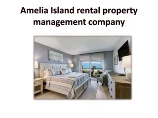 Amelia Island rental property management company