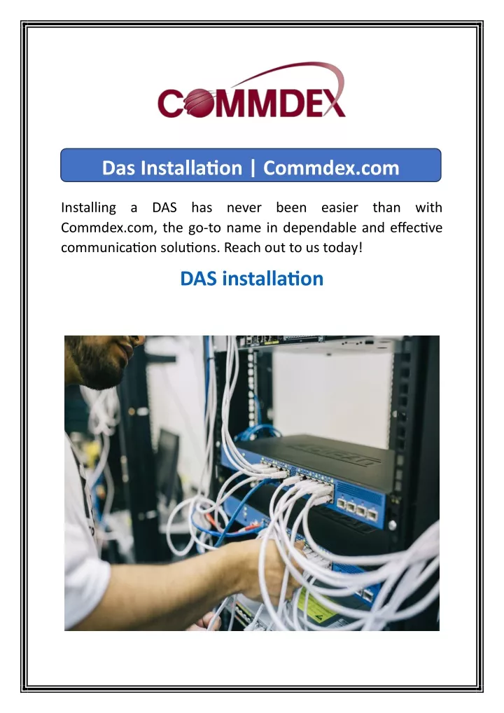 das installation commdex com