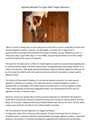 DelicateMethodsForDogsWithFragileStomachs