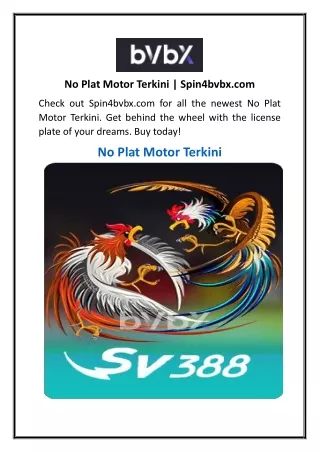 No Plat Motor Terkini  Spin4bvbx.com