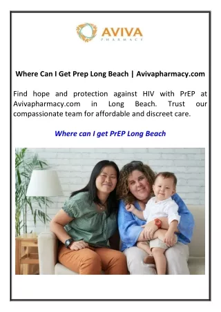 where can i get prep long beach avivapharmacy com