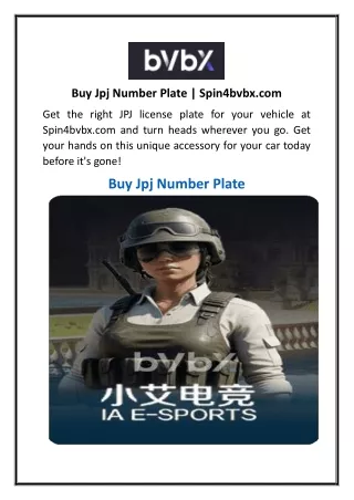 Buy Jpj Number Plate  Spin4bvbx.com