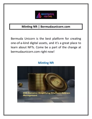 minting nft bermudaunicorn com