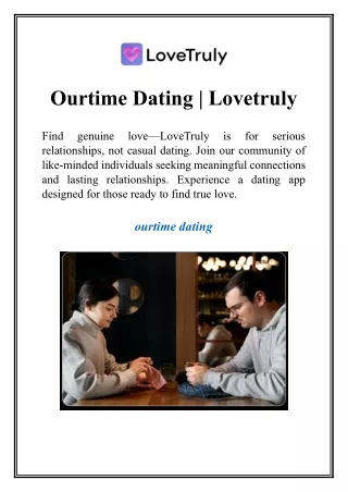Ourtime Dating  Lovetruly