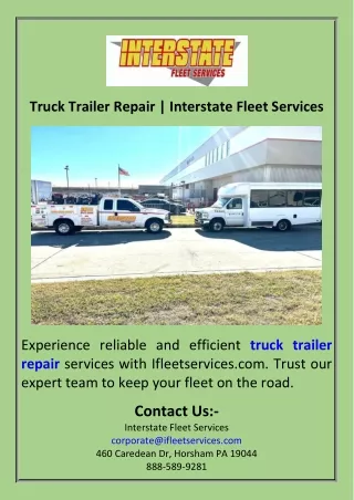 Truck Trailer Repair  Interstate Fleet Services