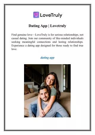 Dating App  Lovetruly