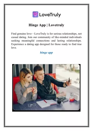 Hinge App  Lovetruly