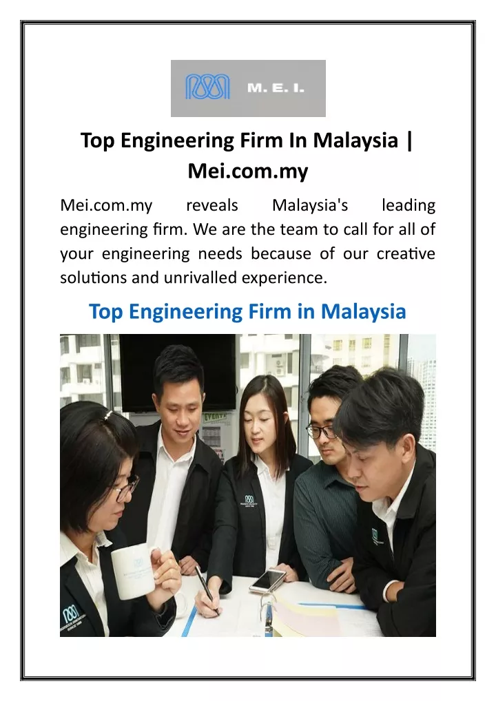 top engineering firm in malaysia mei com my