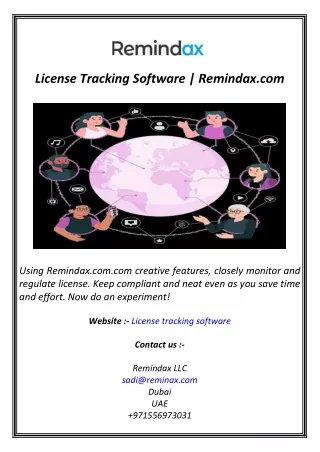 License Tracking Software  Remindax.com